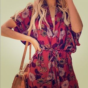 Floral Kimono Mini Dress